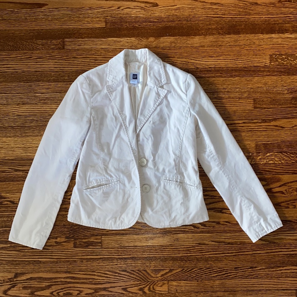 GAP Cream Cotton Blazer